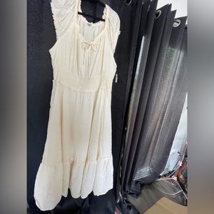 Off white cottage core dress